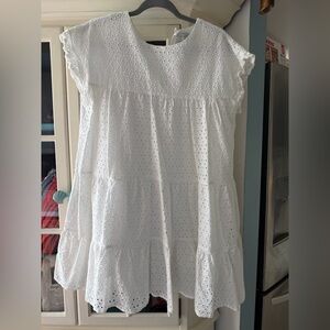 Hayden White Eyelet Casual Dress